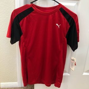 Puma Boys Medium Red and Black Shirt